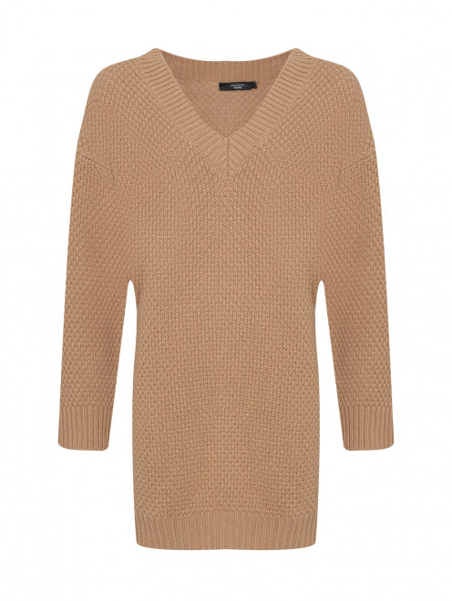 Удлиненный джемпер из шерсти крупной вязки Weekend Max Mara - Общий вид