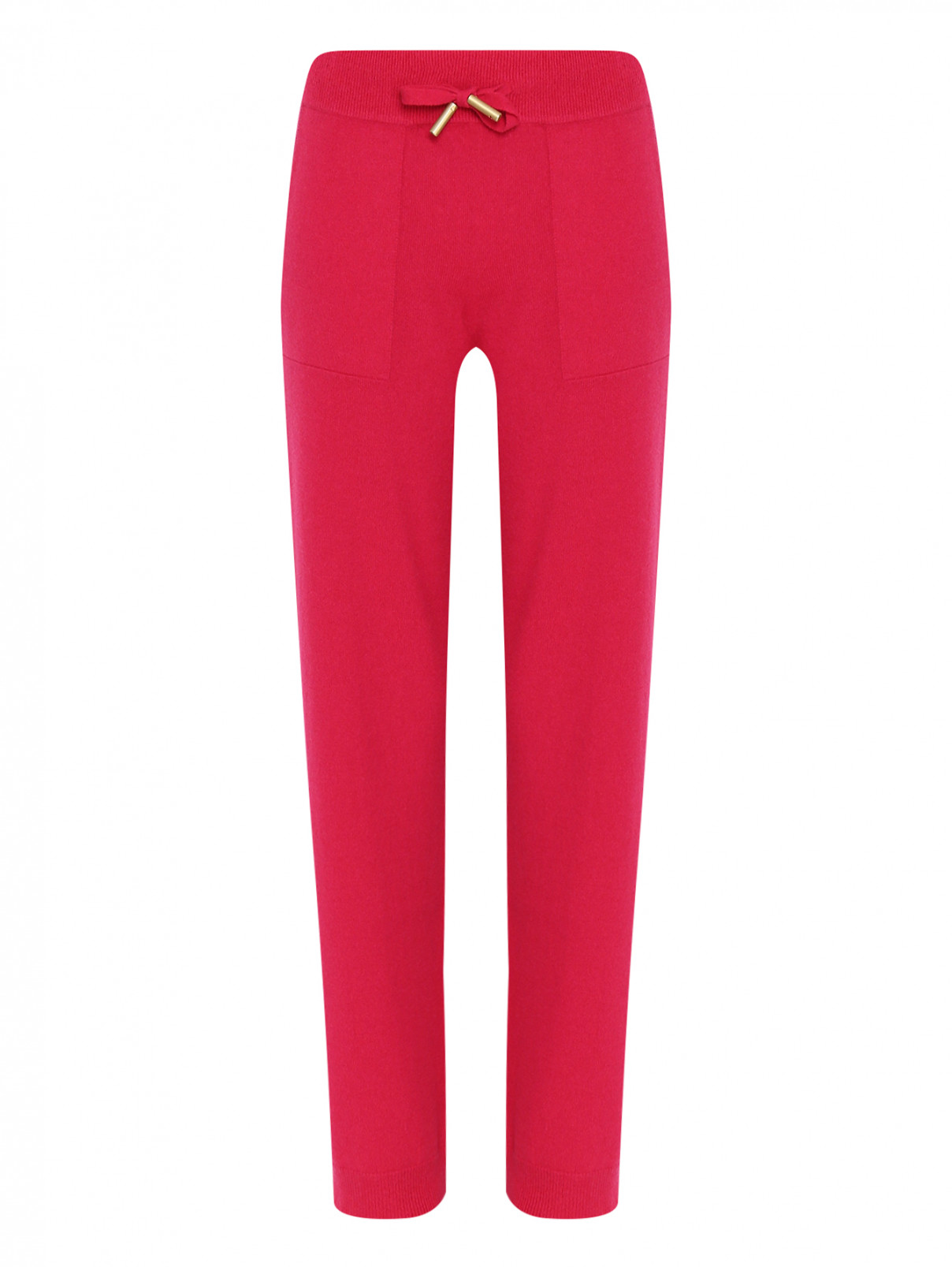 Трикотажные брюки из кашемира на резинке Lorena Antoniazzi  –  Общий вид  – Цвет:  Фиолетовый