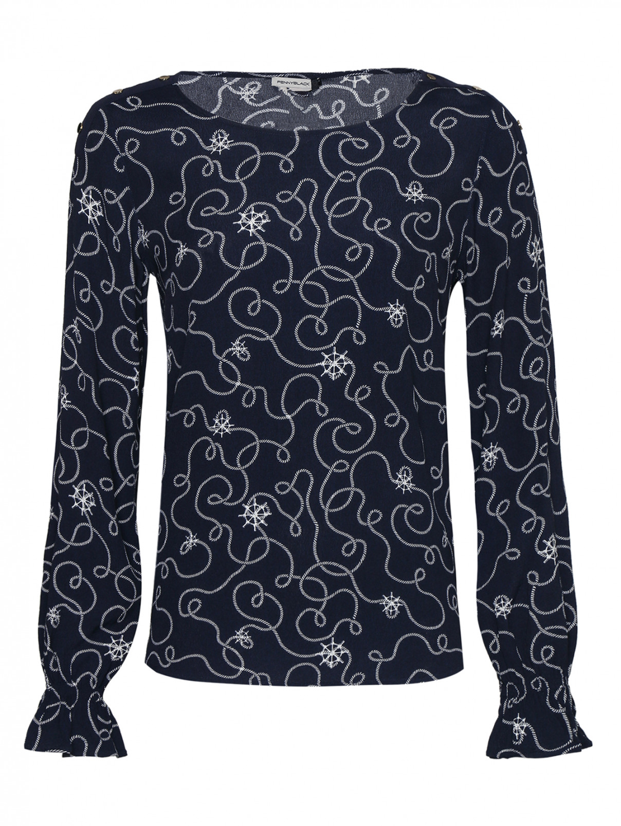 Блуза из вискозы с узором PennyBlack  –  Общий вид