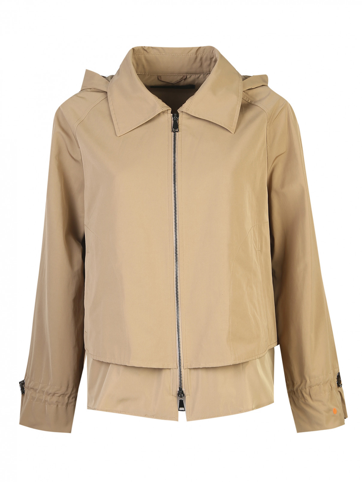 Куртка-ветровка с капюшоном Marina Rinaldi  –  Общий вид  – Цвет:  Бежевый