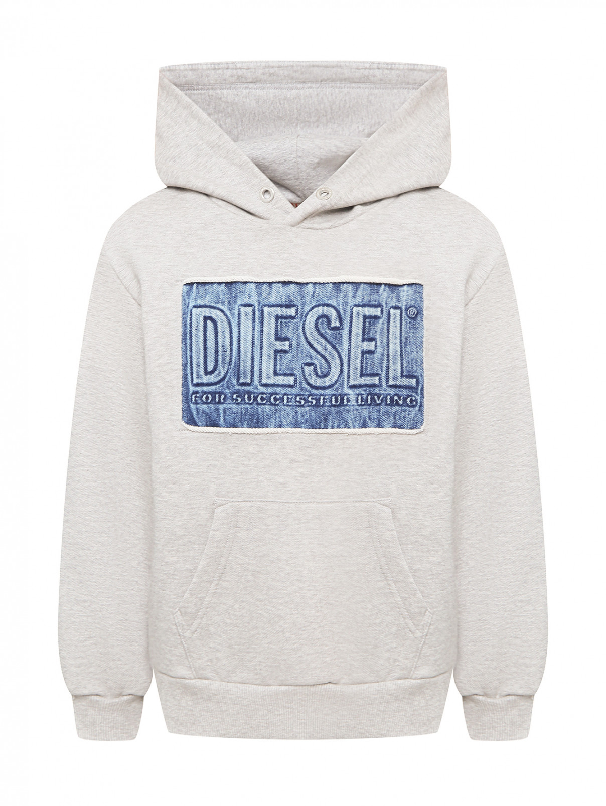 Толстовка с карманом кенгуру Diesel  –  Общий вид  – Цвет:  Серый