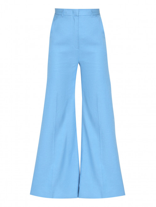 Однотонные брюки изо льна и хлопка Weekend Max Mara - Общий вид