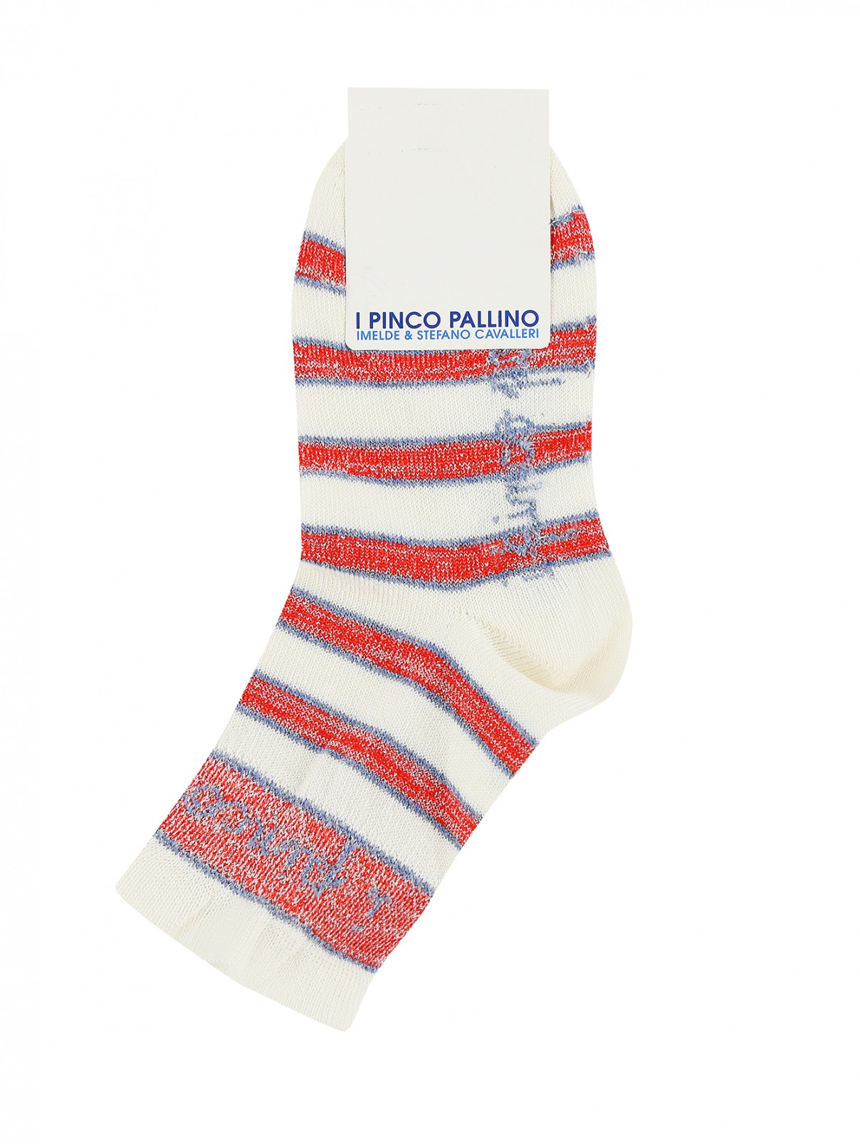 Носки из хлопка с узором "полоска" I Pinco Pallino  –  Общий вид  – Цвет:  Красный