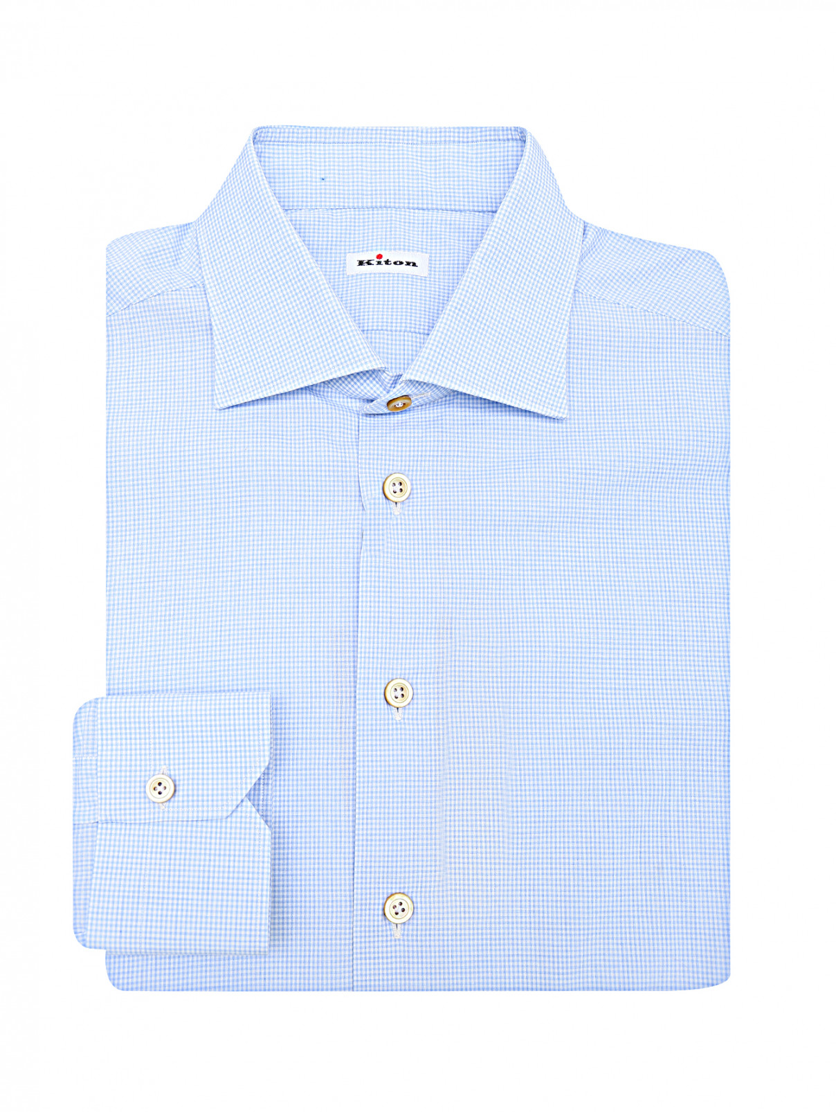 Рубашка из хлопка с узором Kiton  –  Общий вид