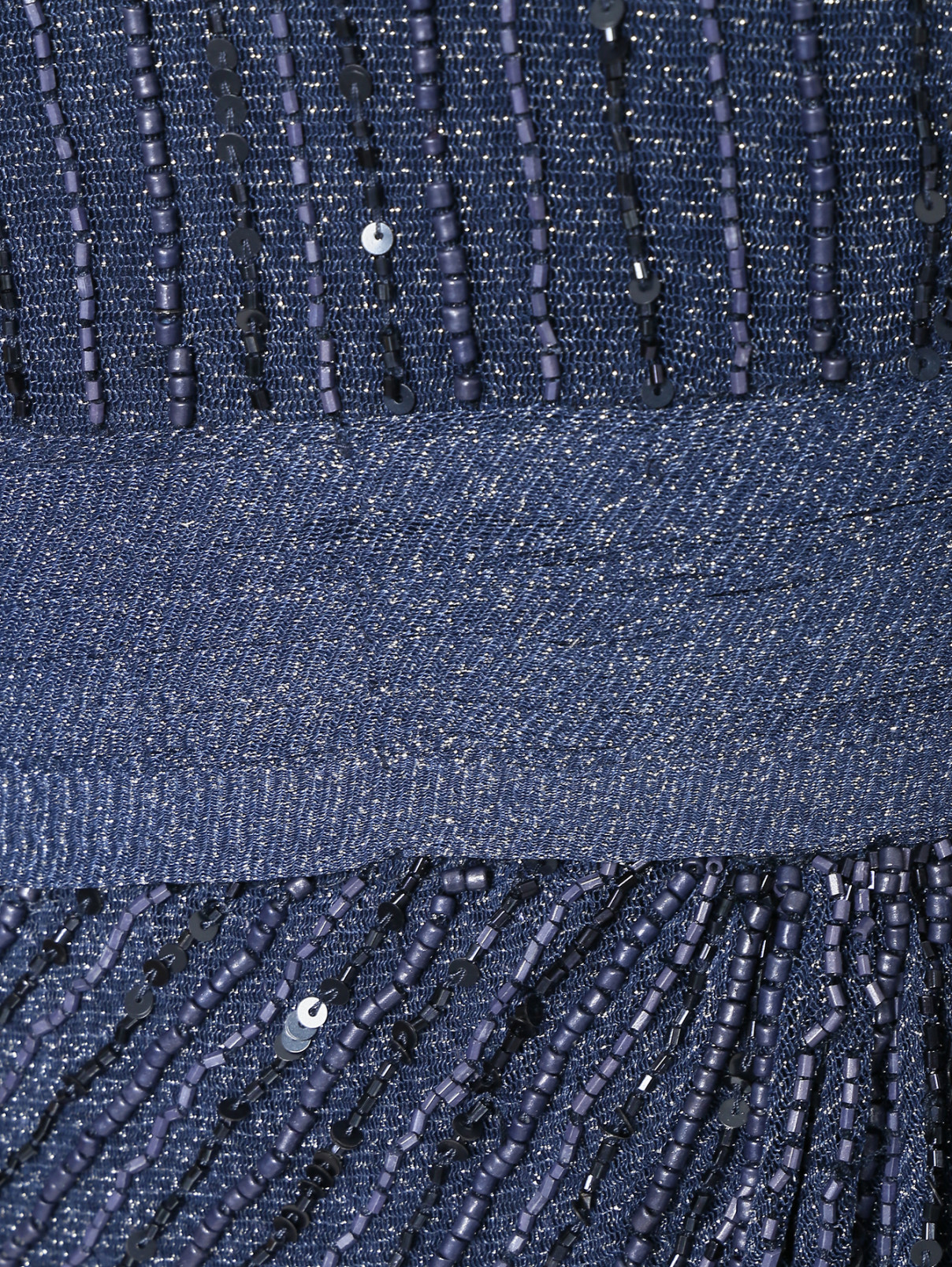 Платье-макси, декорированное паетками и бисером Rosa Clara  –  Деталь1  – Цвет:  Синий