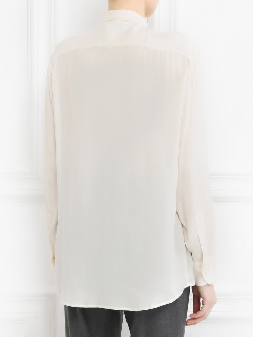 Блуза с аппликацией декорированная бисером - Модель Верх-Низ1