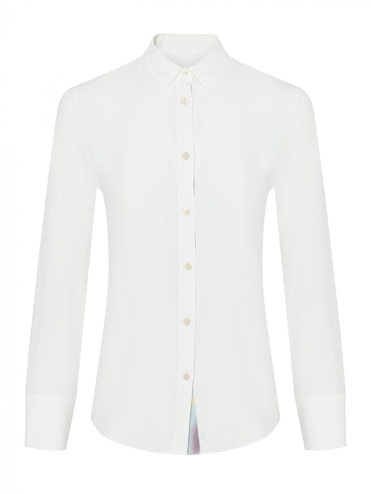 Блуза прямого кроя Paul Smith  –  Общий вид  – Цвет:  Белый