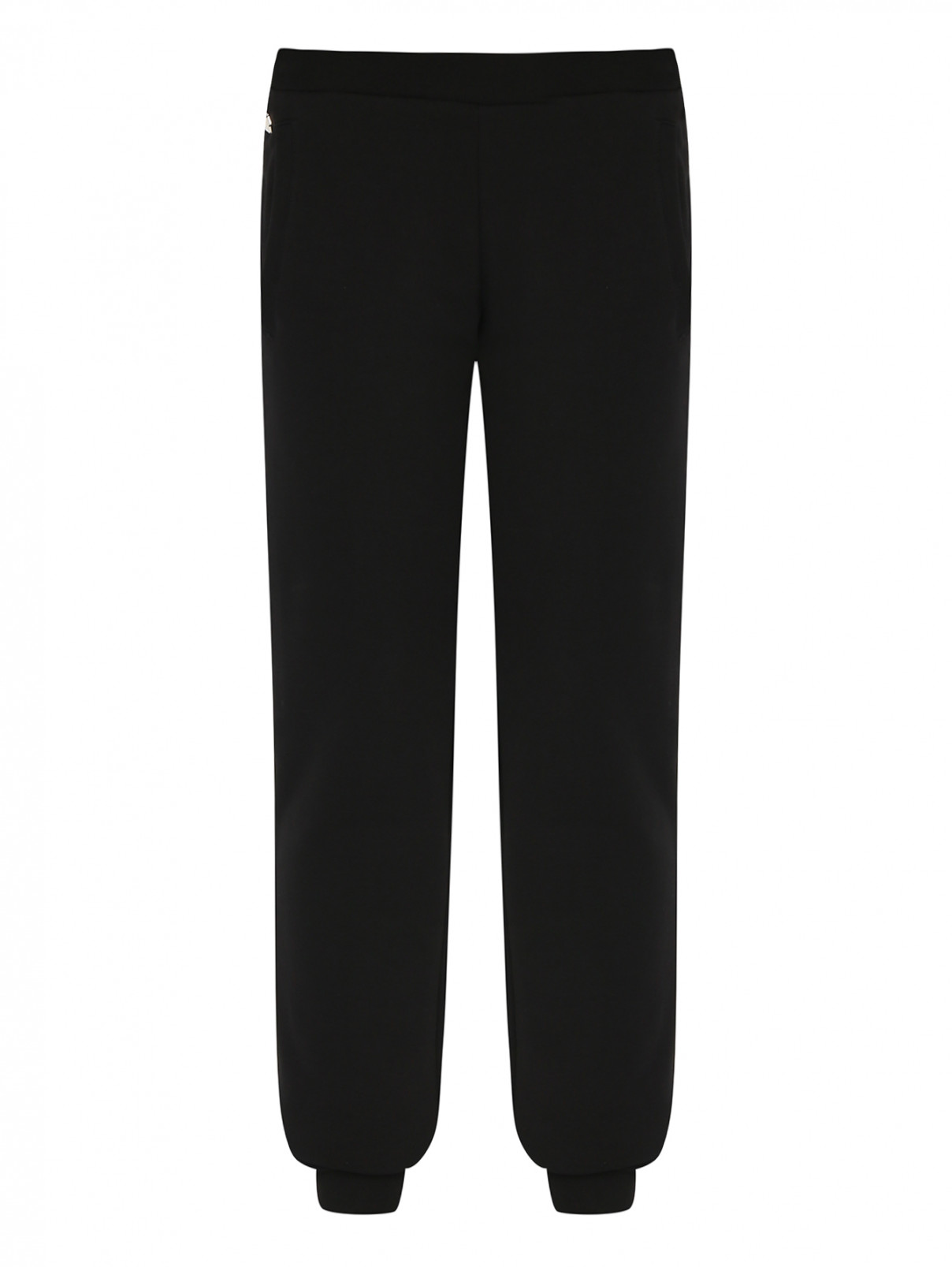Хлопковые брюки со стразами Philipp Plein  –  Общий вид  – Цвет:  Черный