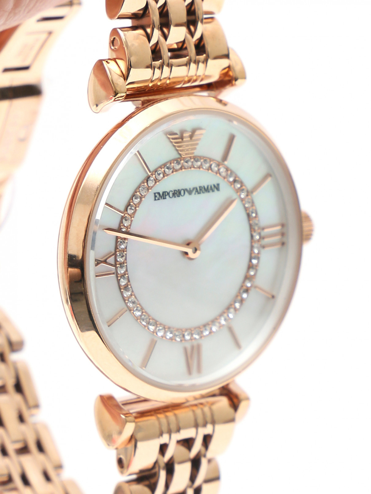 Часы декорированные кристаллами Emporio Armani  –  Деталь  – Цвет:  Золотой