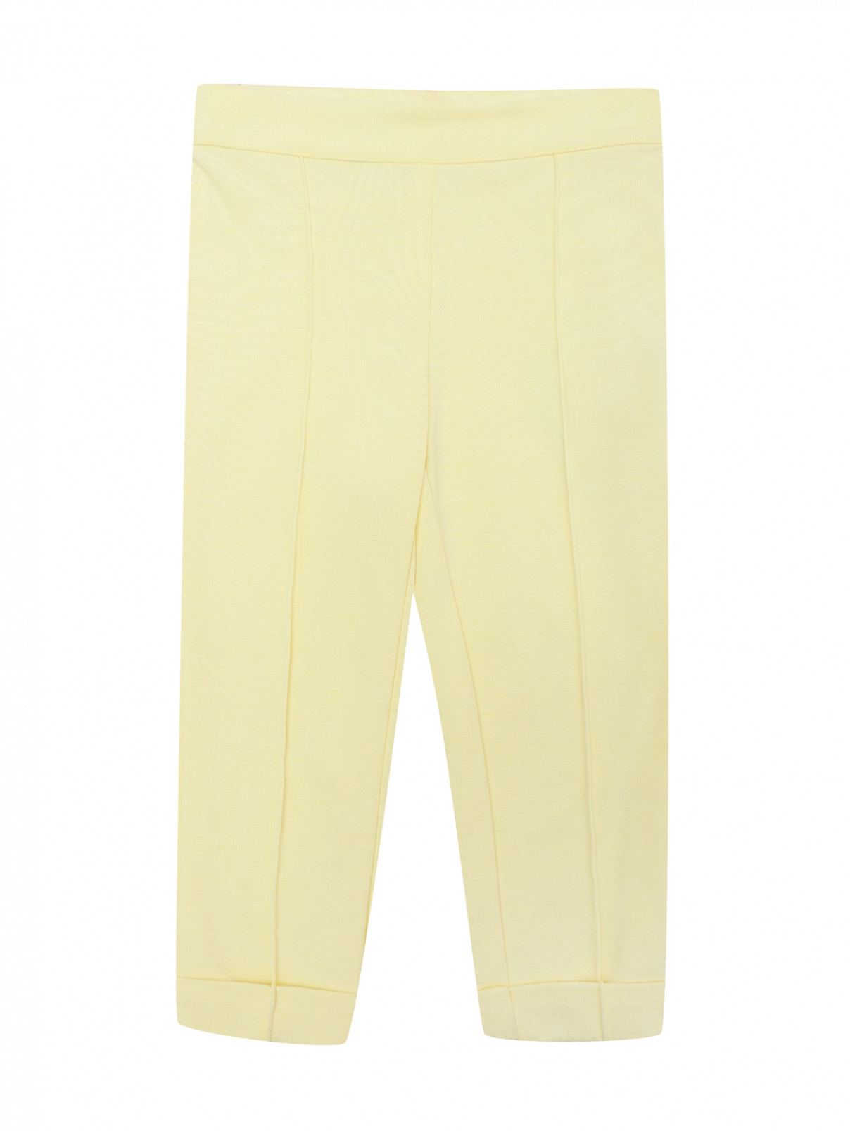 Трикотажные брюки с подворотами Blumarine baby  –  Общий вид  – Цвет:  Желтый