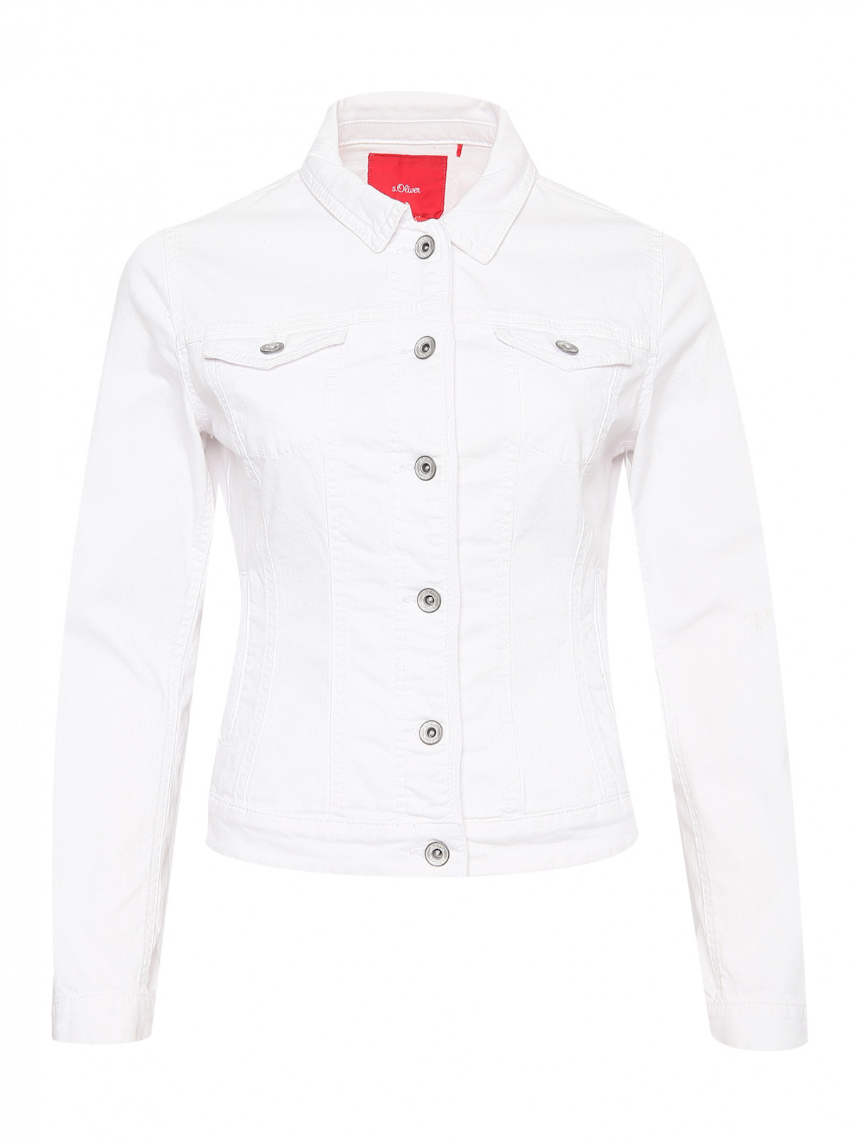 Куртка из светлого денима S.Oliver  –  Общий вид  – Цвет:  Белый