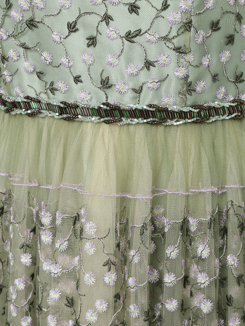 Платье из сетки с вышивкой - Деталь