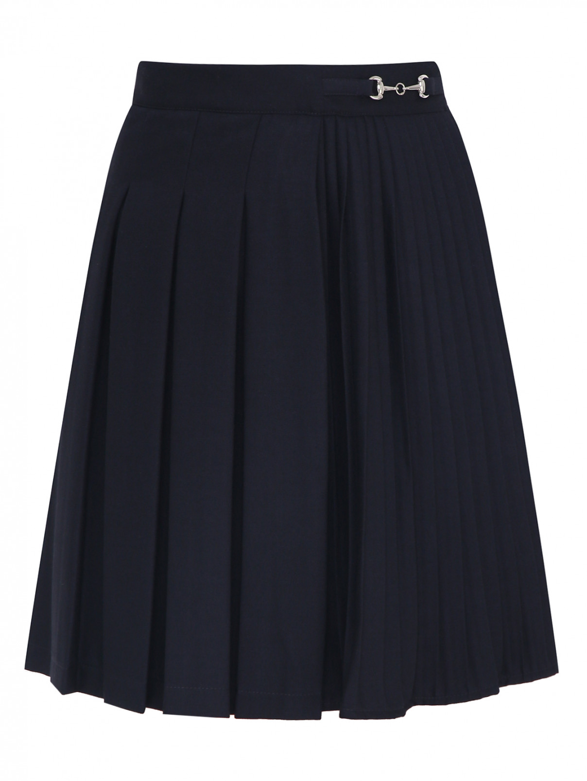 Юбка в складку с плиссированной вставкой Aletta Couture  –  Общий вид  – Цвет:  Черный
