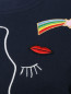 Свитшот из хлопка декорированный вышивкой Vivetta  –  Деталь
