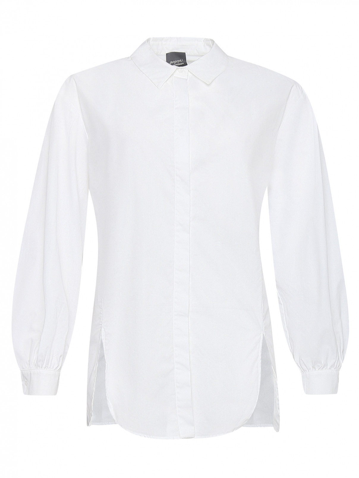 Базовая рубашка из хлопка Persona by Marina Rinaldi  –  Общий вид  – Цвет:  Белый