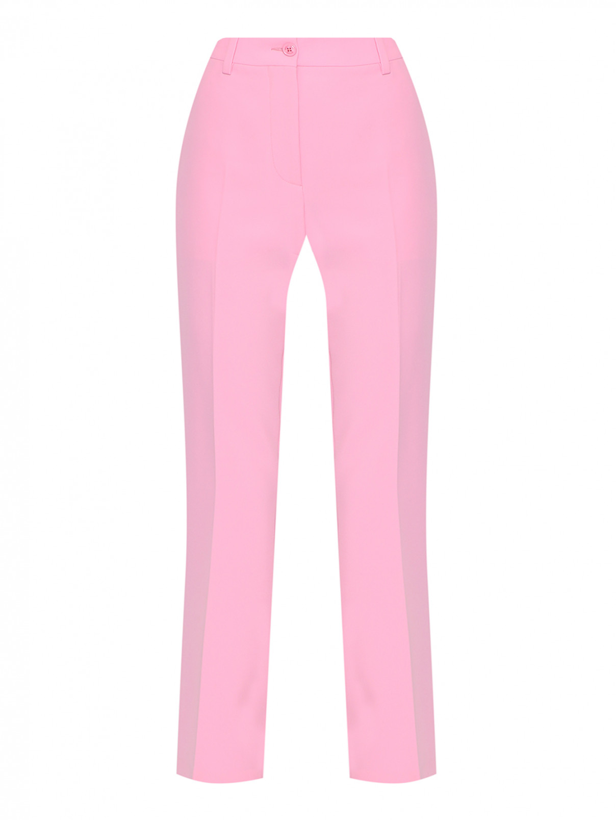 Укороченные брюки с карманами Moschino Boutique  –  Общий вид  – Цвет:  Розовый