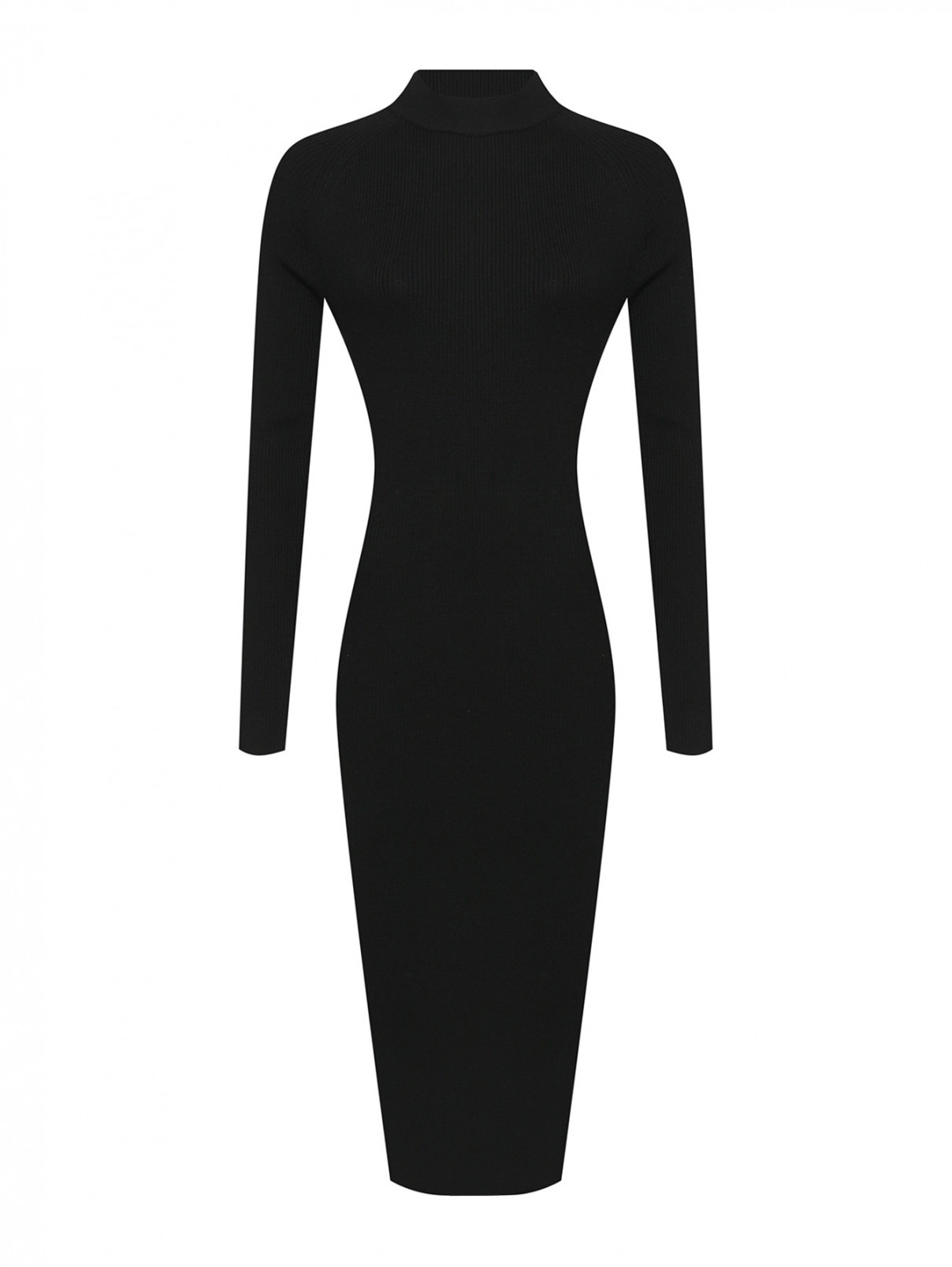 Платье-водолазка из шерсти Max Mara  –  Общий вид  – Цвет:  Черный
