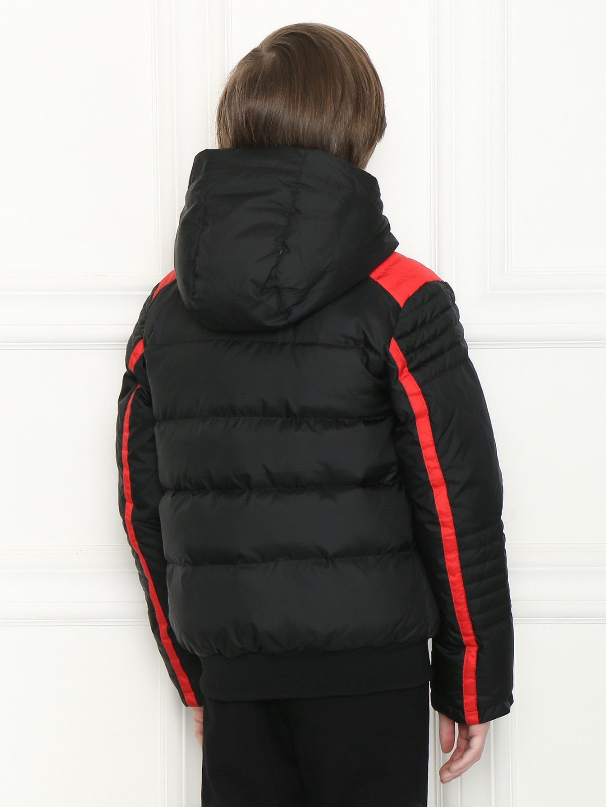 Куртка на молнии с контрастной отделкой Givenchy  –  МодельВерхНиз1  – Цвет:  Черный