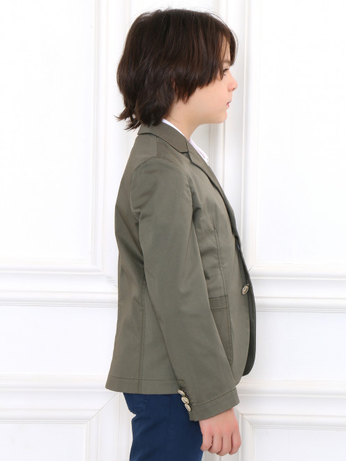 Пиджак из хлопка с накладными карманами - Модель Верх-Низ2