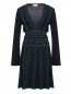 Платье из трикотажа с V-образным вырезом Versace Collection  –  Общий вид