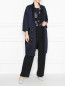 Пальто легкое из жатой ткани с декором из страз Marina Rinaldi  –  МодельОбщийВид