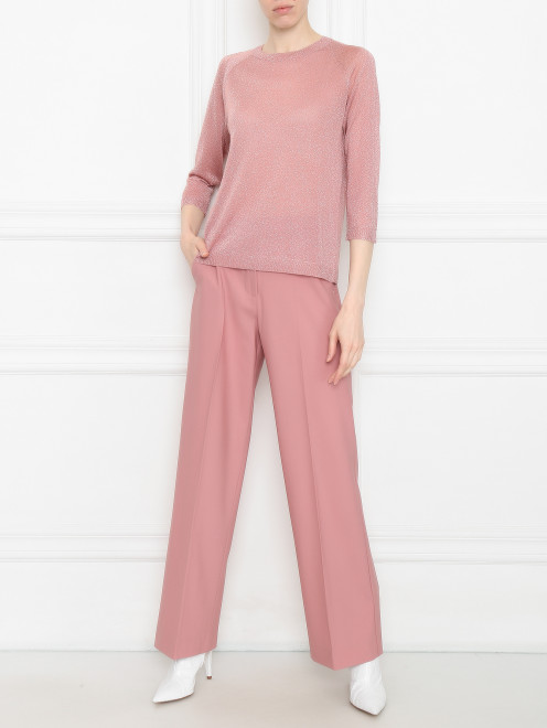 Однотонный джемпер с добавлением металлизированной нити Weekend Max Mara - МодельОбщийВид