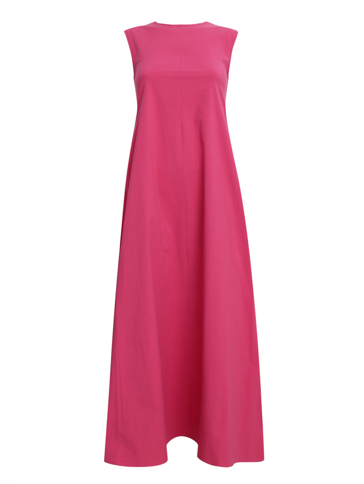 Платье-макси из хлопка Max Mara  –  Общий вид  – Цвет:  Розовый