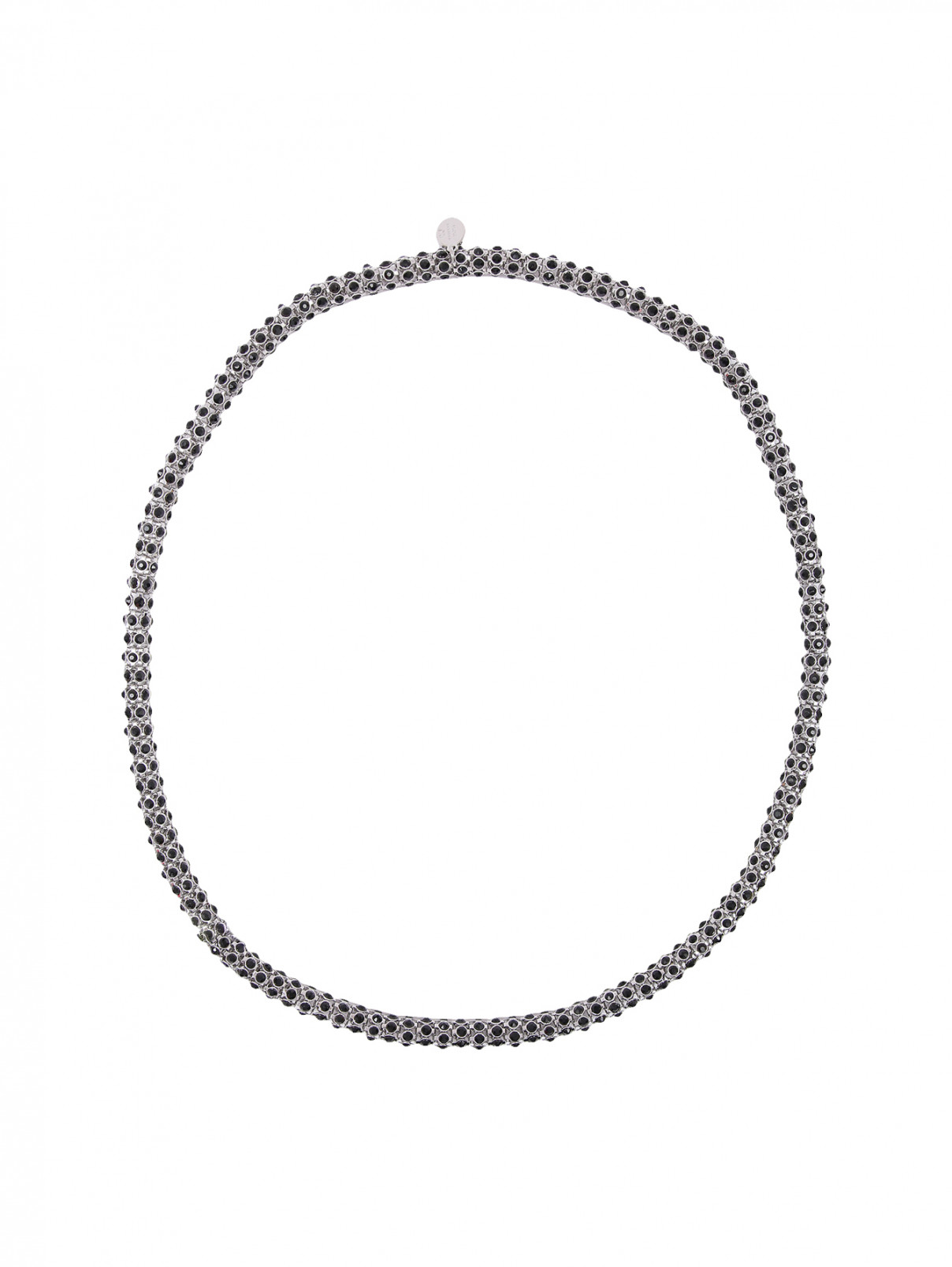 Ожерелье из металла с кристаллами Weekend Max Mara  –  Общий вид  – Цвет:  Черный