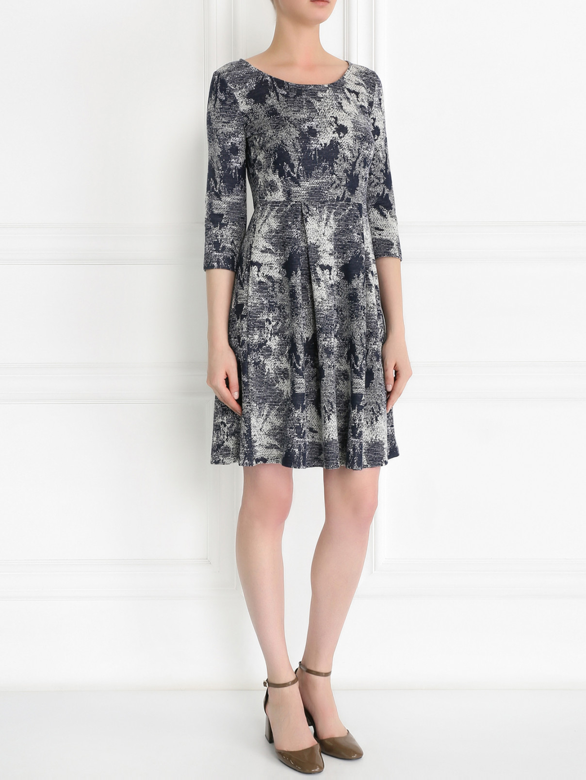 Трикотажное платье-мини Max&Co  –  Модель Общий вид  – Цвет:  Узор