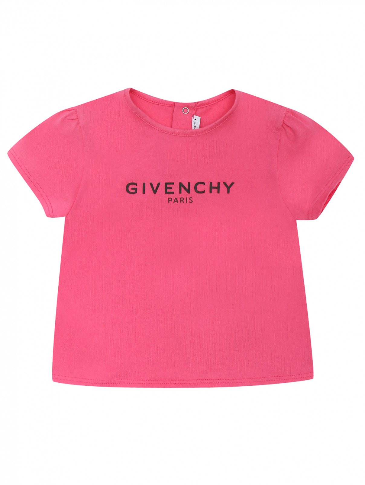 Футболка из хлопка с принтом Givenchy  –  Общий вид  – Цвет:  Розовый