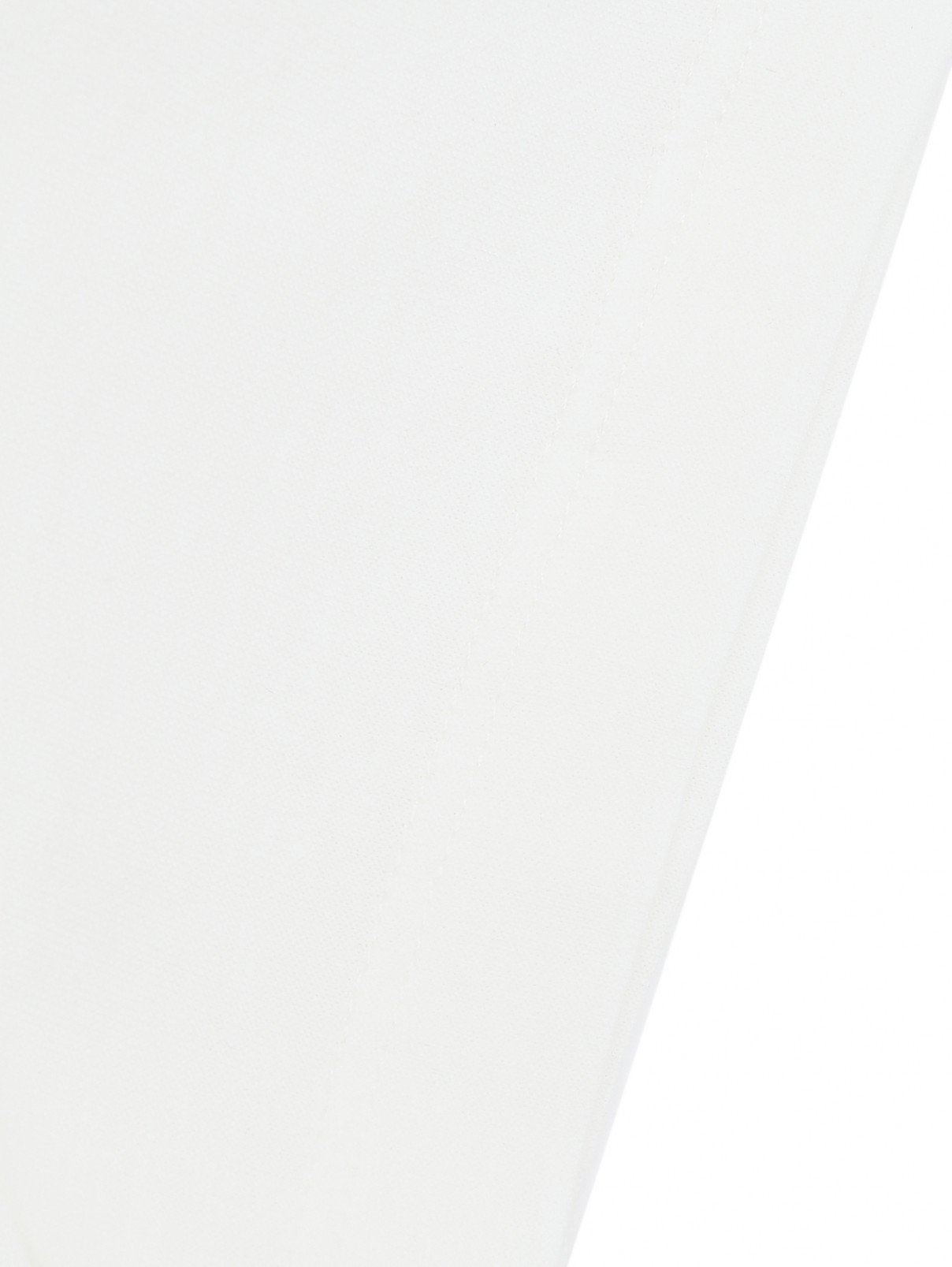 Футболка хлопкоавя с цветочной аппликацией Dolce & Gabbana  –  Деталь1  – Цвет:  Белый