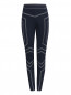 Узкие трикотажные брюки с декоративной отстрочкой Love Moschino  –  Общий вид