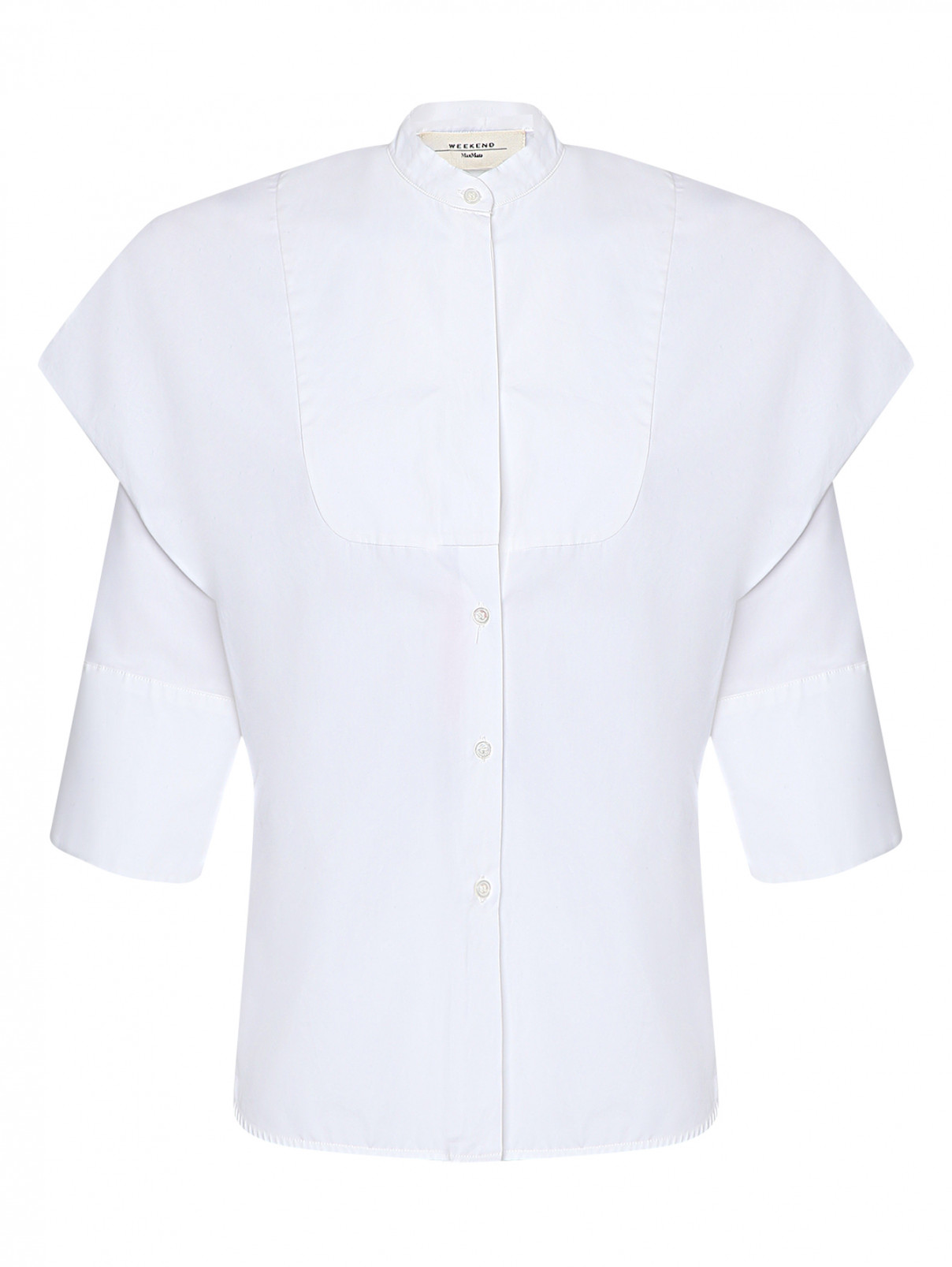 Блуза из хлопка свободного кроя Weekend Max Mara  –  Общий вид  – Цвет:  Белый