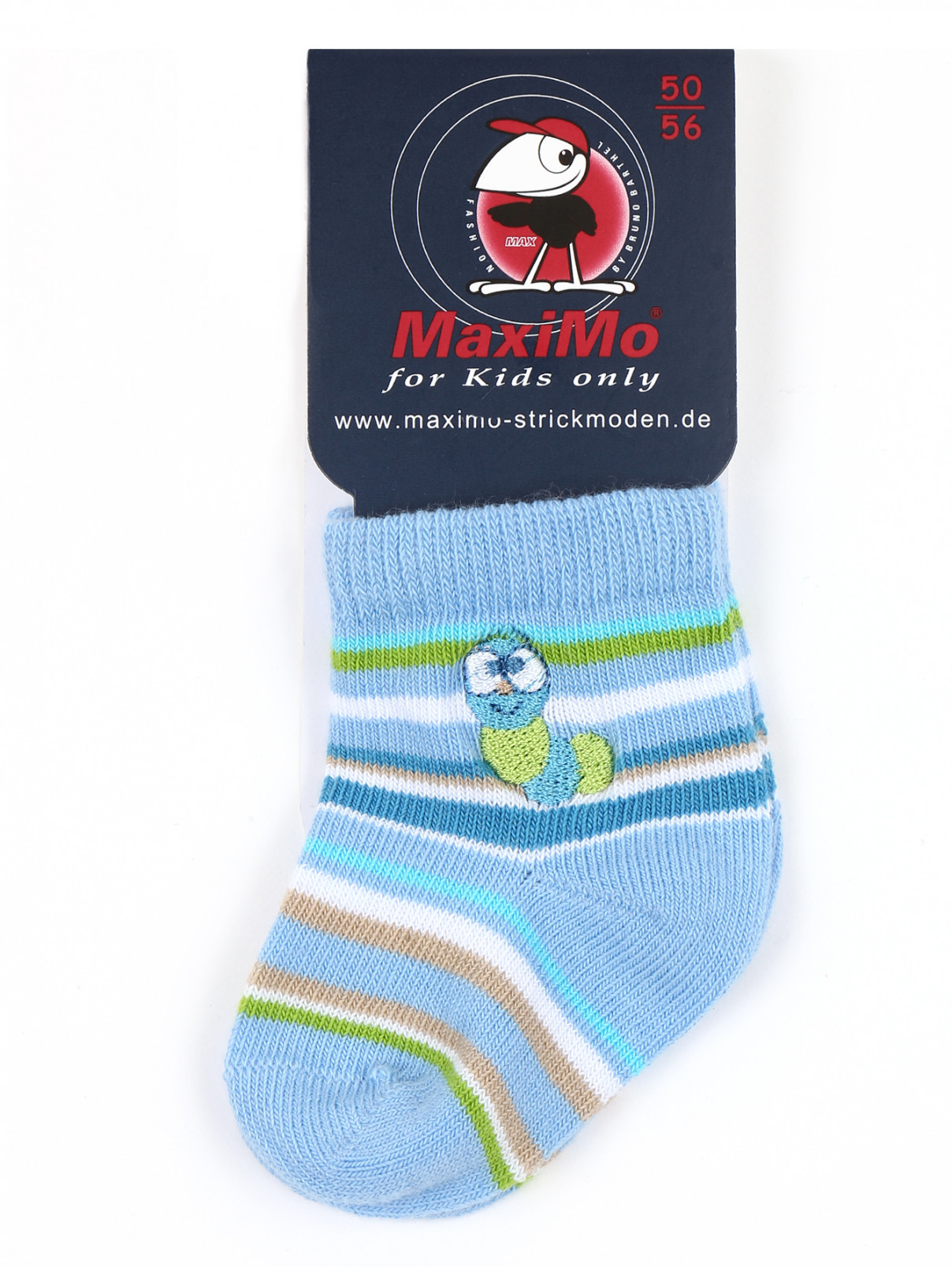 Носки короткие из хлопка с узором "полоска" Maximo  –  Общий вид  – Цвет:  Узор