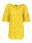 Кружевная блуза свободного кроя с коротким рукавом Persona by Marina Rinaldi  –  Общий вид