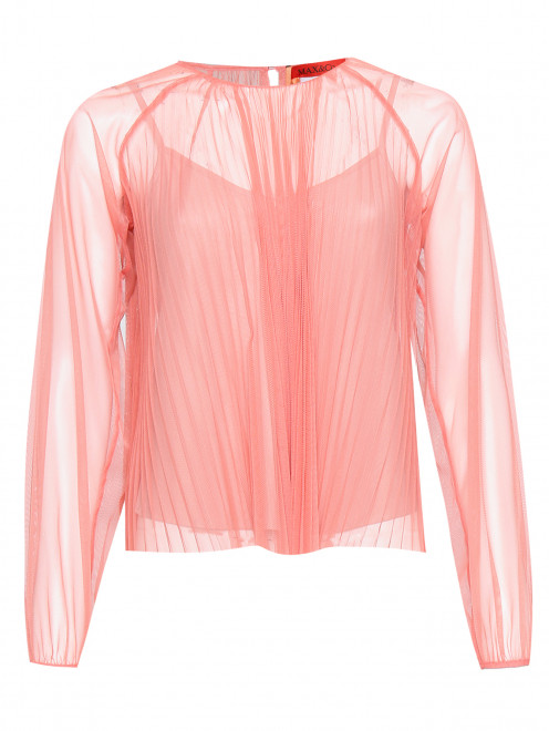 Полупрозрачная блуза из сетки свободного кроя Max&Co - Общий вид