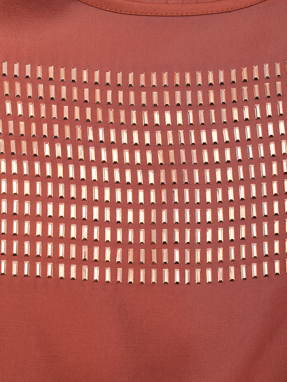 Блуза из вискозы с декоративной отделкой Comma  –  Деталь  – Цвет:  Оранжевый