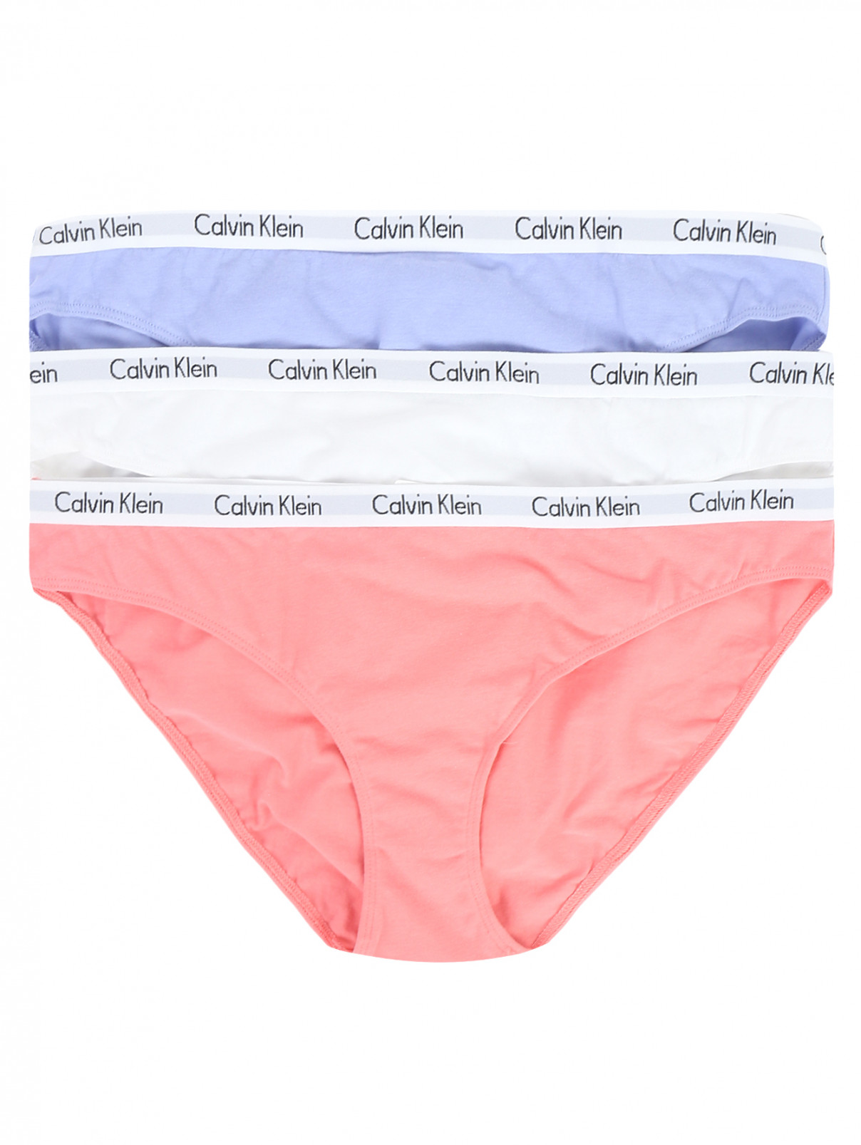 Комплект из трех трусов Calvin Klein  –  Общий вид  – Цвет:  Красный