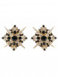Клипсы из металла декорированные кристаллами Thot Gioielli  –  Общий вид