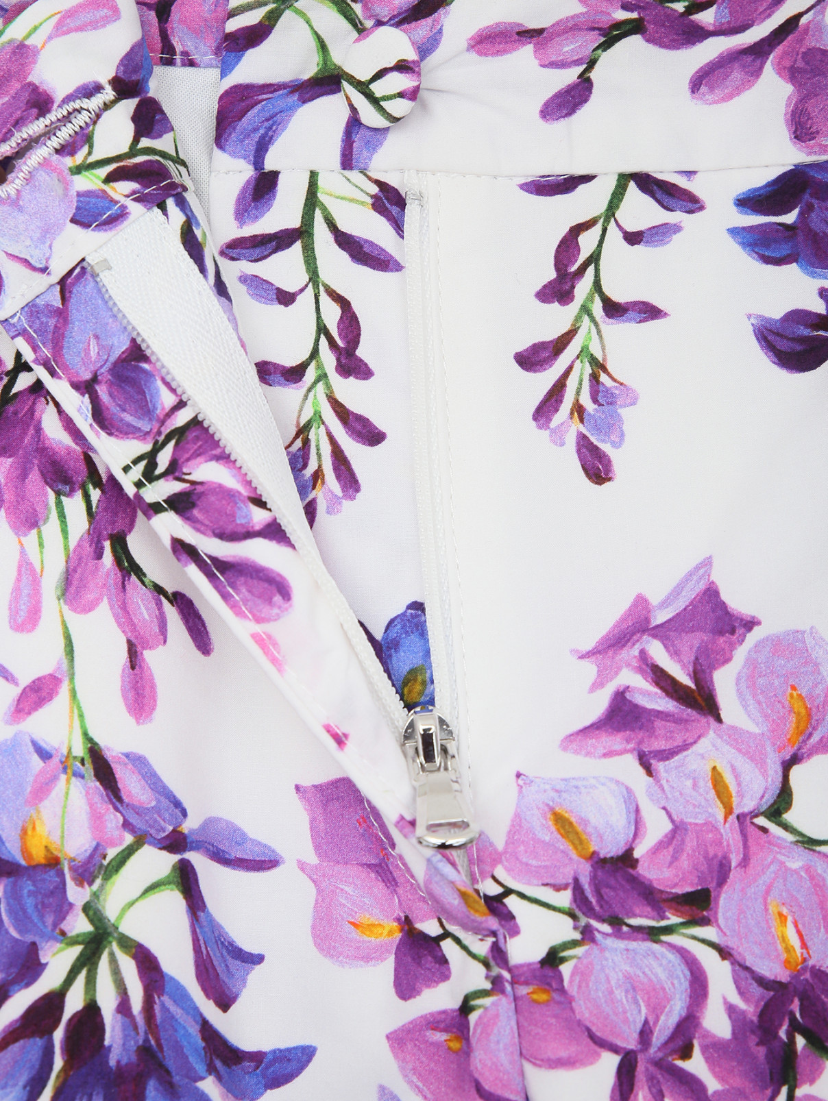 Хлопковые брюки со складками Dolce & Gabbana  –  Деталь  – Цвет:  Узор
