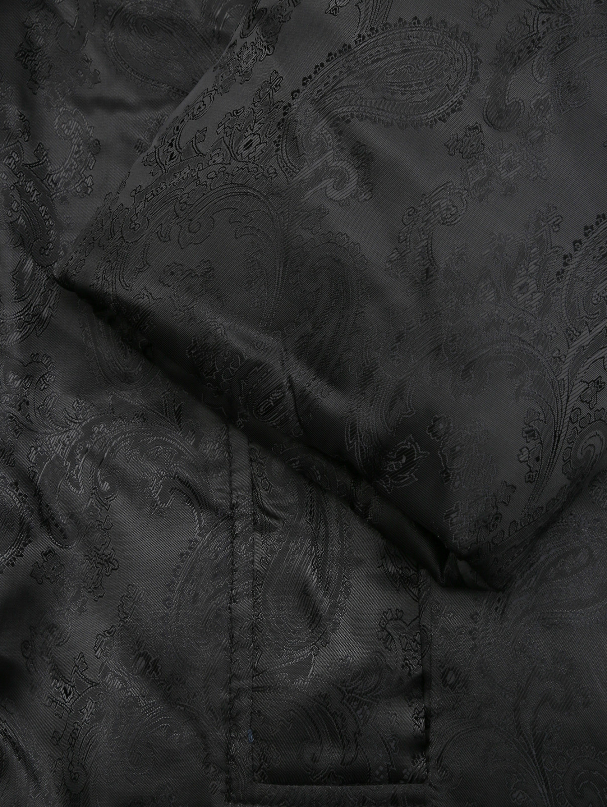Двубортное пальто свободного кроя с узором J.W. Anderson  –  Деталь1  – Цвет:  Черный