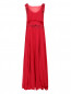 Платье-макси из шелка с драпировкой декорированное бисером Alberta Ferretti  –  Общий вид