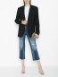 Укороченные джинсы из хлопка с декором Max&Co  –  МодельОбщийВид