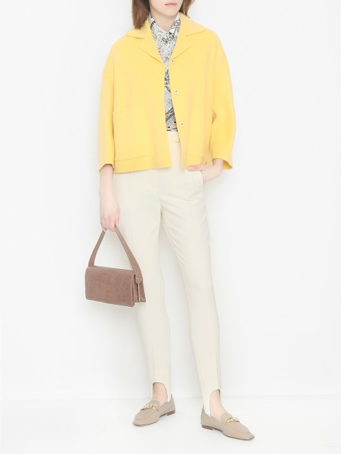 Полупальто из шерсти с карманами Weekend Max Mara - МодельОбщийВид