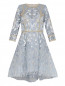 Платье с узором декорированное пайетками Marchesa  –  Общий вид