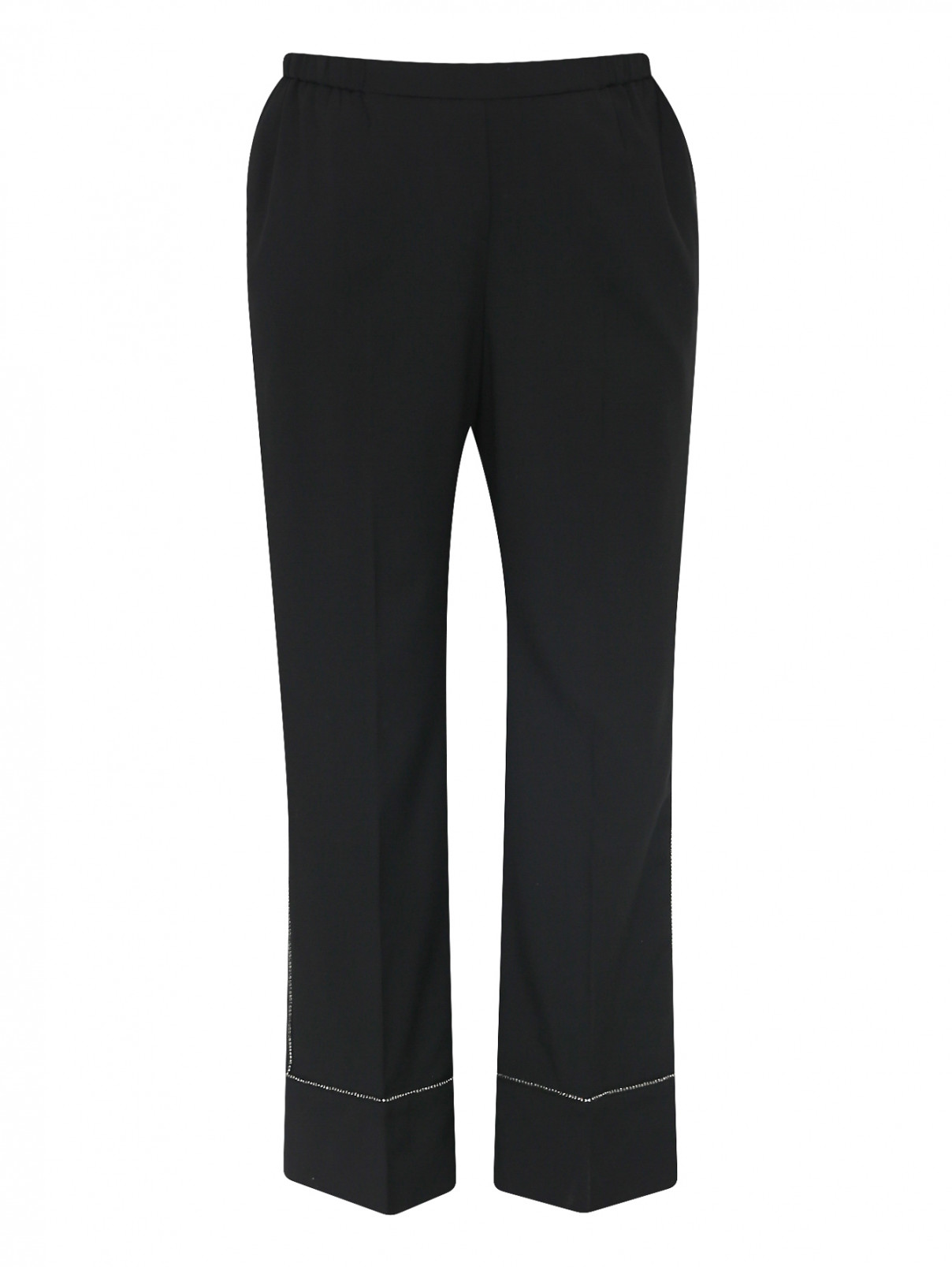 Укороченные брюки из шерсти N21  –  Общий вид  – Цвет:  Черный