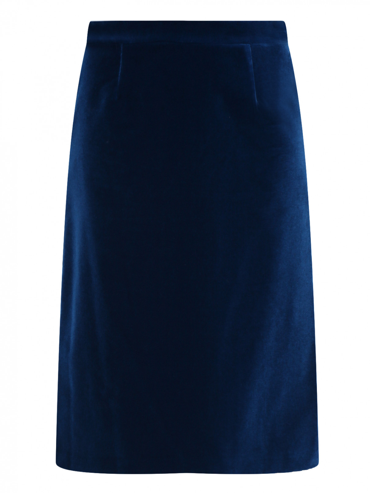 Бархатная юбка-мини Etro  –  Общий вид  – Цвет:  Синий