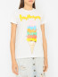 Хлопковая футболка с принтом Love Moschino  –  МодельВерхНиз