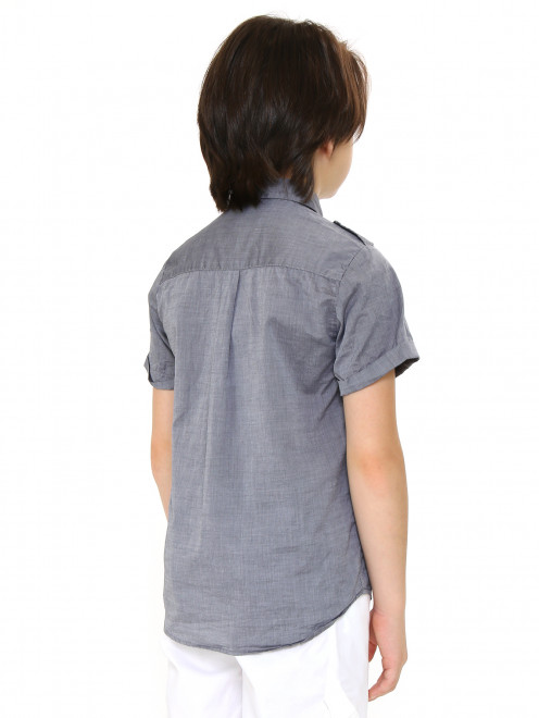 Рубашка из хлопка с короткими рукавами - Модель Верх-Низ1