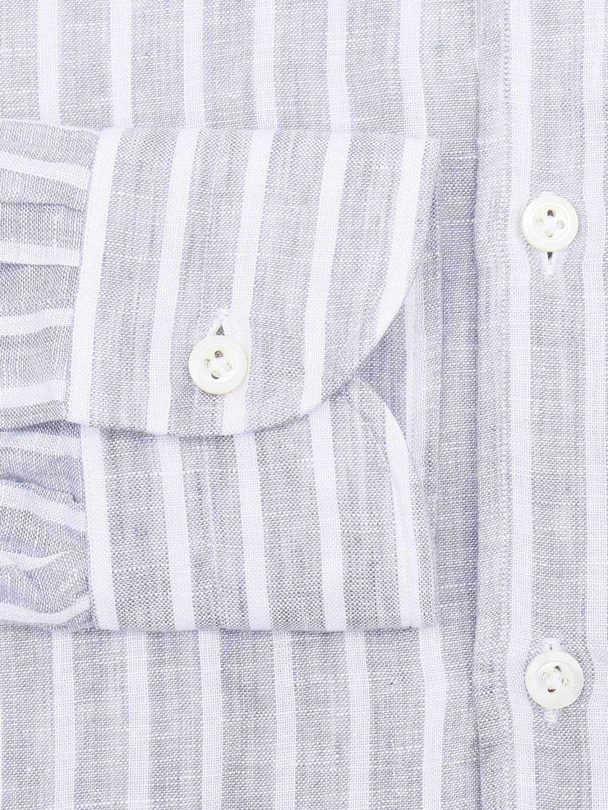 Рубашка изо льна с узором Giampaolo  –  Деталь1  – Цвет:  Серый